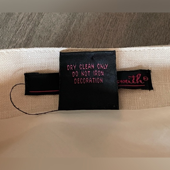 Willi Smith Linen Skirt - Embroidered Medallions - Size 6 - Picture 12 of 16